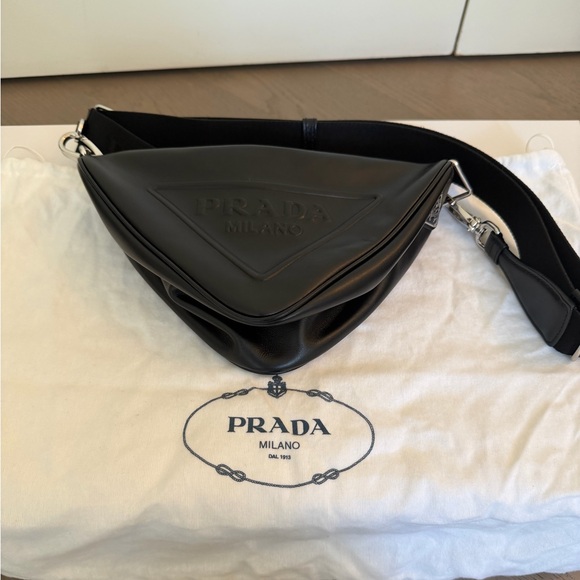 Prada Black Triangle Bag with Key Holder - Picture 5 of 6
